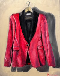Image 2 of Pink Velvet - Original Oil Painting, 11” x 14”