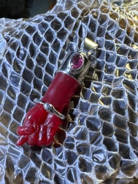 Image 6 of Red mano figa with ouroboros bangle 