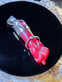 Image 8 of Red mano figa with ouroboros bangle 