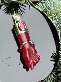 Image 7 of Red mano figa with ouroboros bangle 