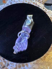 Image 3 of Amethyst mano figa with ouroboros bangle