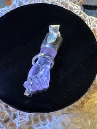 Image 16 of Amethyst mano figa with ouroboros bangle