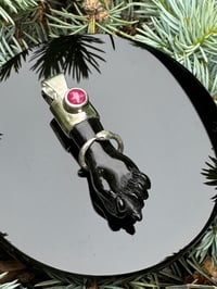 Image 9 of Black mano figa with ouroboros bangle
