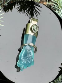 Image 1 of Blue mano figa with ouroboros bangle 