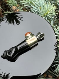 Image 12 of Black chalcedony and moonstone mano figa 