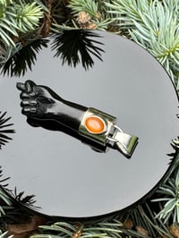 Image 10 of Black chalcedony and moonstone mano figa 