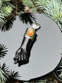 Image 11 of Black chalcedony and moonstone mano figa 
