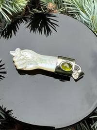 Image 6 of Mother of Pearl and tourmaline mano figa