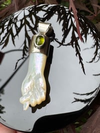 Image 13 of Mother of Pearl and tourmaline mano figa
