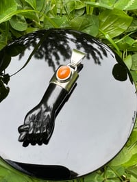 Image 7 of Black chalcedony and moonstone mano figa 