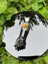 Image 17 of Black chalcedony and moonstone mano figa 
