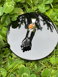 Image 3 of Black chalcedony and moonstone mano figa 