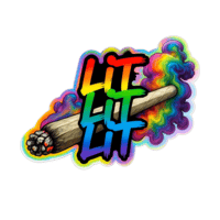 🌈 LIT LIT LIT — 3" Premium Die Cut Sticker