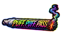 🌈 PUFF PUFF PASS — 3" Premium Die Cut Sticker
