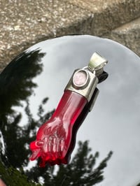 Image 21 of Red chalcedony and tourmaline mano figa 