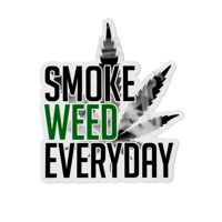 🌿 SMOKE WEED EVERYDAY TYPOGRAPHY – 3" Premium Die Cut Sticker