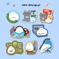 Image 2 of eepy but employed stickers | Corporate sticker series