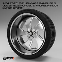 Image 1 of 17-20” US mags & Michelin Pilots