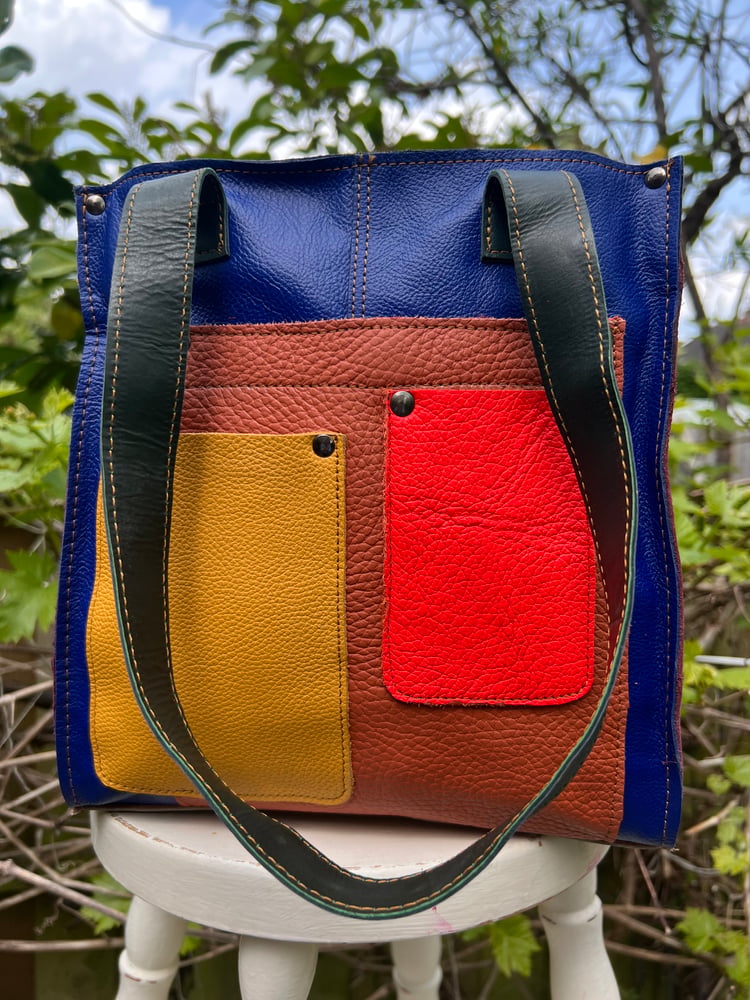 Image of Small Soft Leather Tote #SL1b