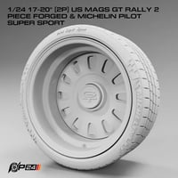 Image 2 of 17-20” US mage GT wheels & Michelin pilots