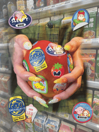 Image 2 of Kirby Fruit Sticker Sheet