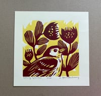 Image 1 of "Spring Sparrow" Print in Yellow