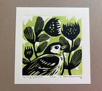 Image 1 of "Spring Sparrow" Print in Green