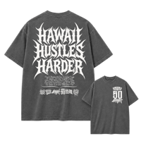 Hawaii Hustles Harder Eggshell/ Grey