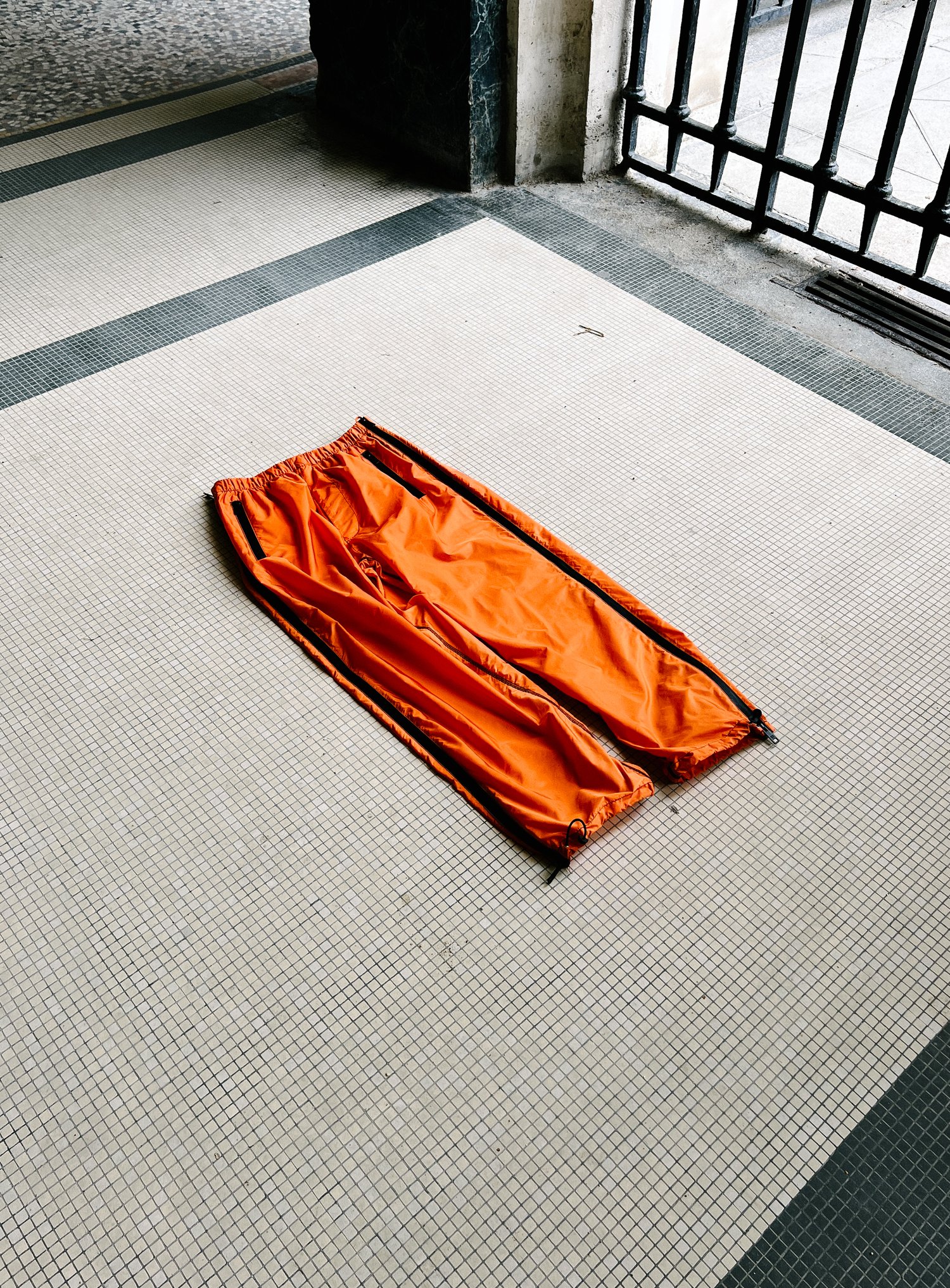 Prada SS17 Orange Side Zip Track Pants - Size L