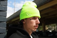 Image 1 of Safety Green Embroidered Recess Beanie