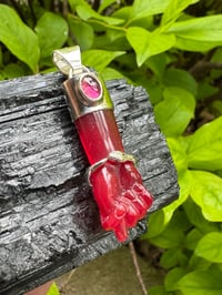 Image 10 of Red mano figa with ouroboros bangle 