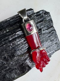 Image 15 of Red mano figa with ouroboros bangle 