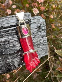 Image 3 of Red mano figa with ouroboros bangle 