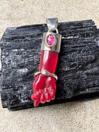 Image 17 of Red mano figa with ouroboros bangle 