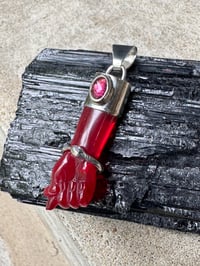 Image 18 of Red mano figa with ouroboros bangle 