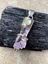Image 4 of Amethyst mano figa with ouroboros bangle