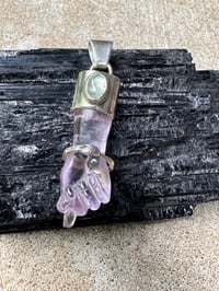 Image 5 of Amethyst mano figa with ouroboros bangle