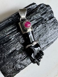 Image 15 of Black mano figa with ouroboros bangle