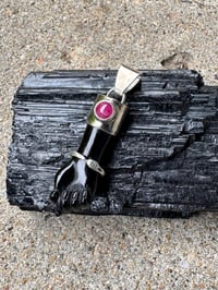 Image 1 of Black mano figa with ouroboros bangle