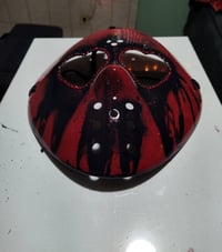 Image 2 of Horror Heart eye black and red hockey mask