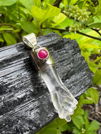 Image 10 of Quartz and ruby mano figa 