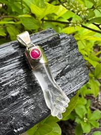 Image 11 of Quartz and ruby mano figa 