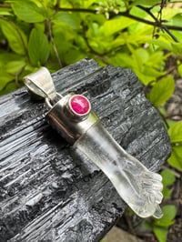 Image 1 of Quartz and ruby mano figa 