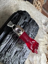 Image 14 of Red chalcedony and tourmaline mano figa 