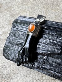 Image 4 of Black chalcedony and moonstone mano figa 
