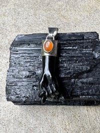 Image 13 of Black chalcedony and moonstone mano figa 