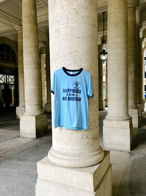 Ringer Tee from 70's "Happiness is Being a Big Brother" - Size M