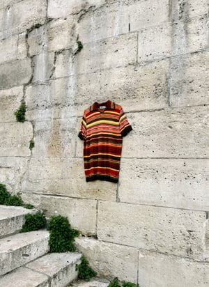 Kenzo Homme Stripe Knitted Polo from 90's - Size 48