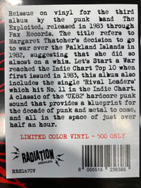 Image 3 of The Exploited '' Let's Start A War... ...Said Maggie One Day '' LP