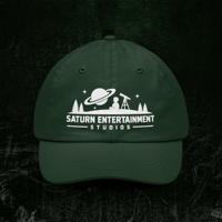 Image 1 of Saturn Entertainment Studios Dad Hat — Vintage Space Telescope Baseball Cap